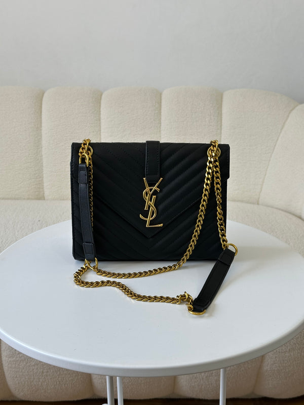 حقيبة ysl فلاب هاردوير ذهبي قاعدة 25سم