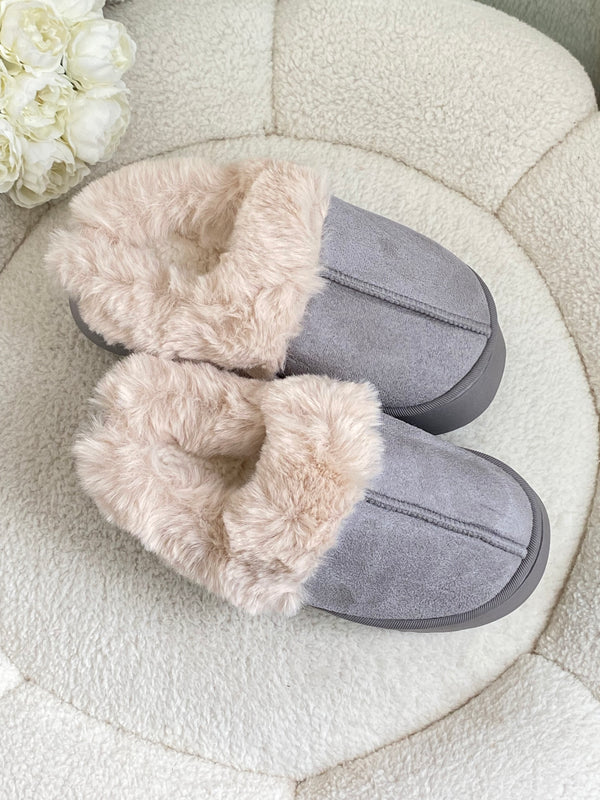 بابوج مسكر مخمل ومن جوا مبطن وفرو🩶