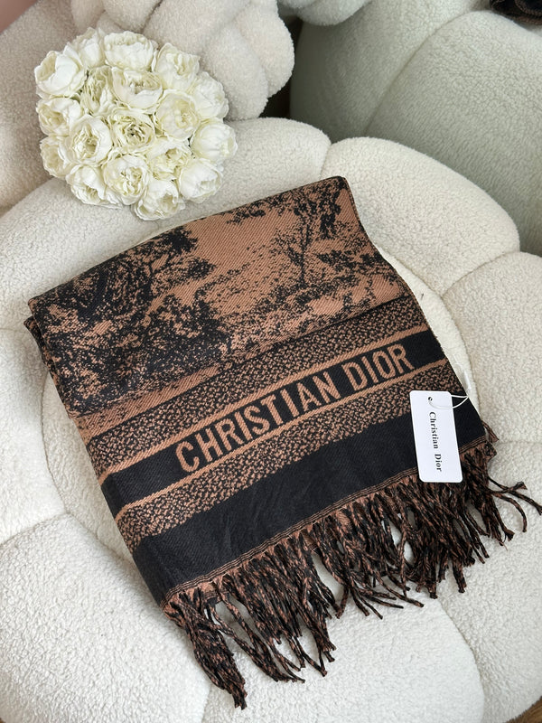 سكارف ديور وجهين بني واسود