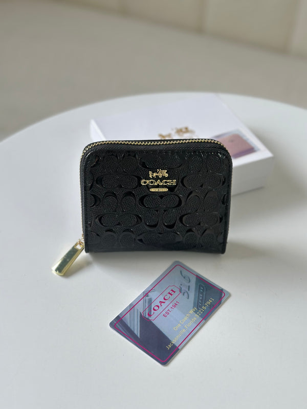 محفظة كوتش لامعه صغيرة اسود 🖤