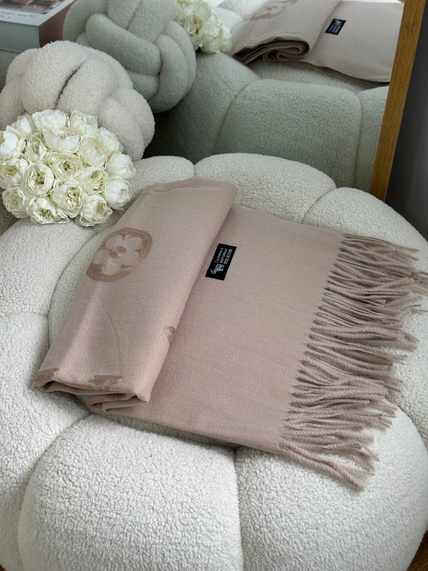 سكارف LV وجه واحد  زهري 💞