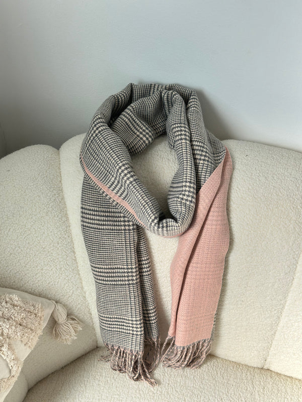 سكارف وجهين كاروهات / زهري