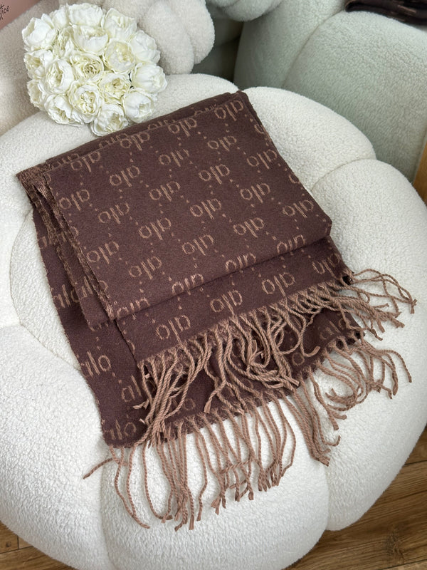 سكارف alo بني لوجو بيج